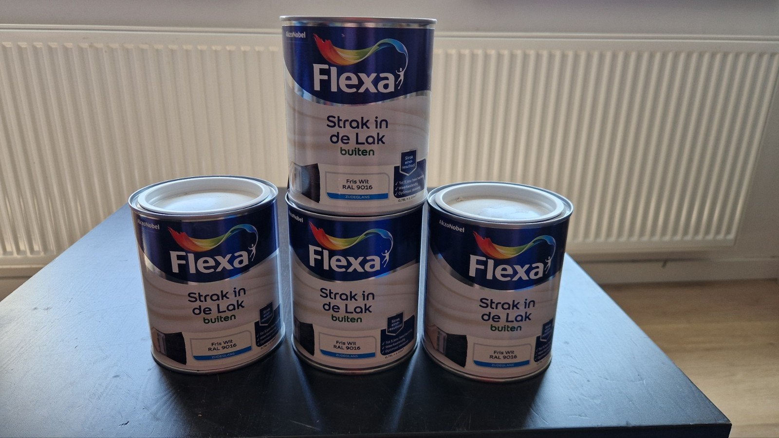 nieuw Flexa Strak in de Lak buiten - Fris Wit RAL 9016, Ophalen, Wit, Nieuw, Lak
