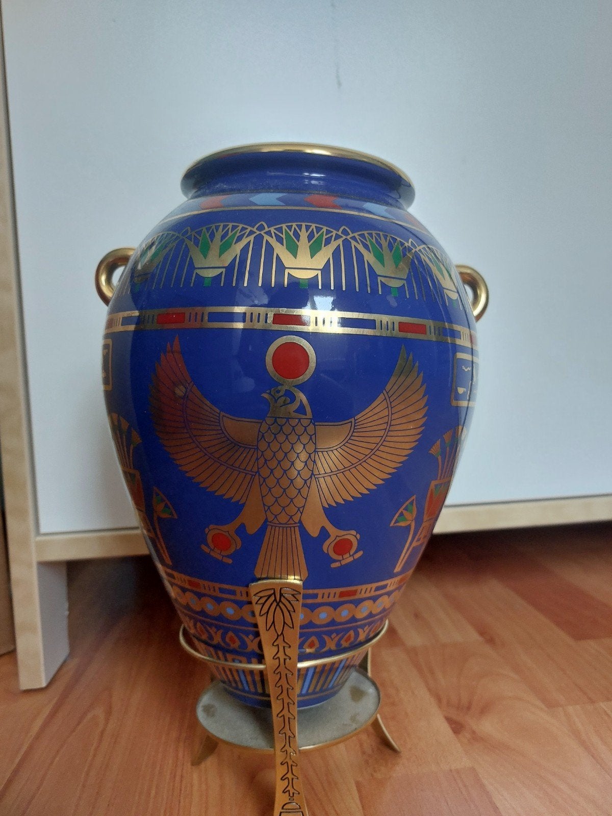 Franklin Mint Vaas The Vase of the Golden Falcon 1989, Ophalen of Verzenden