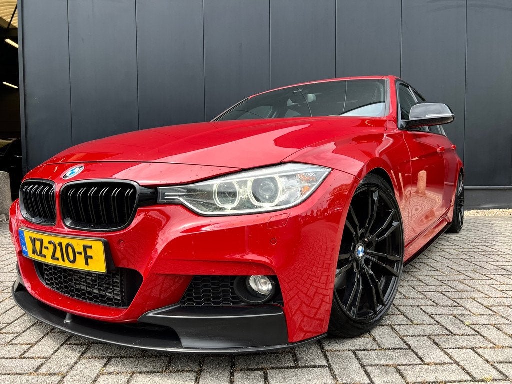 BMW 3-serie 328i M-Sport Aut/Leer/19'Lmv/Dak/HeadUp/Vol!, Auto's, Automaat, Gebruikt, Zwart, 4 cilinders