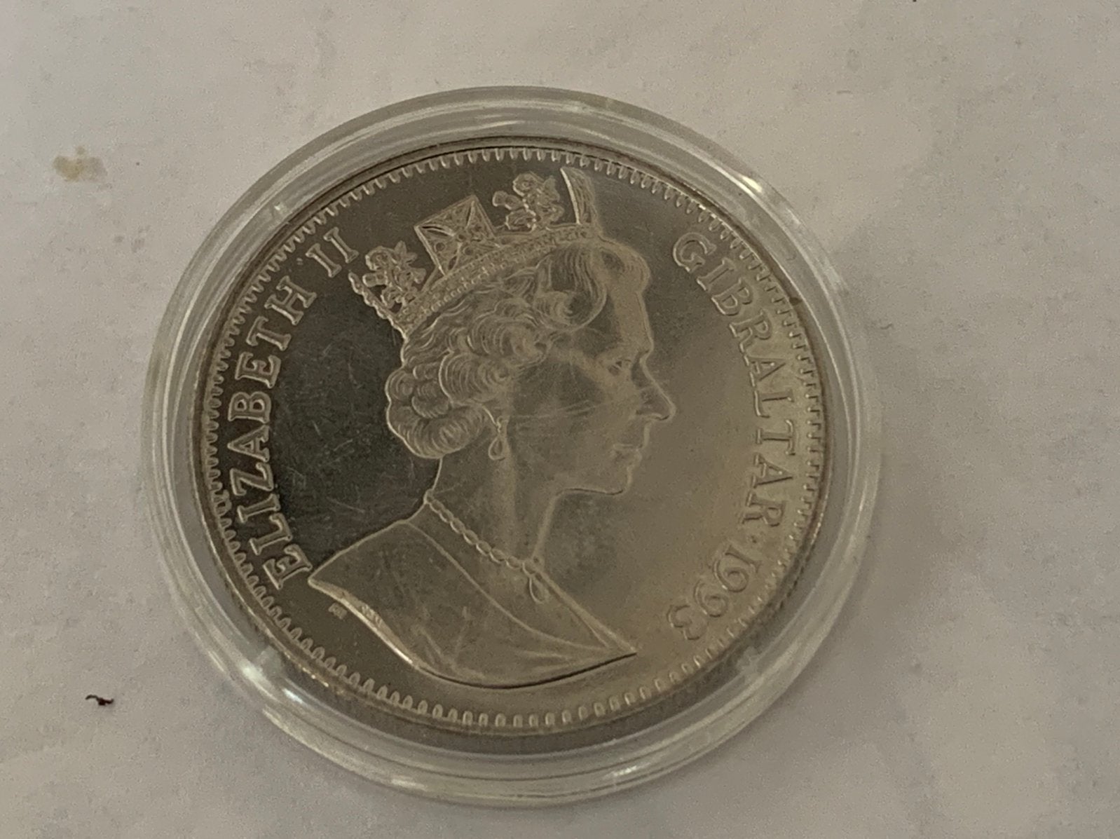 Prachtige zilveren munt elisabeth 2 met de towers, Ophalen of Verzenden, Zilver