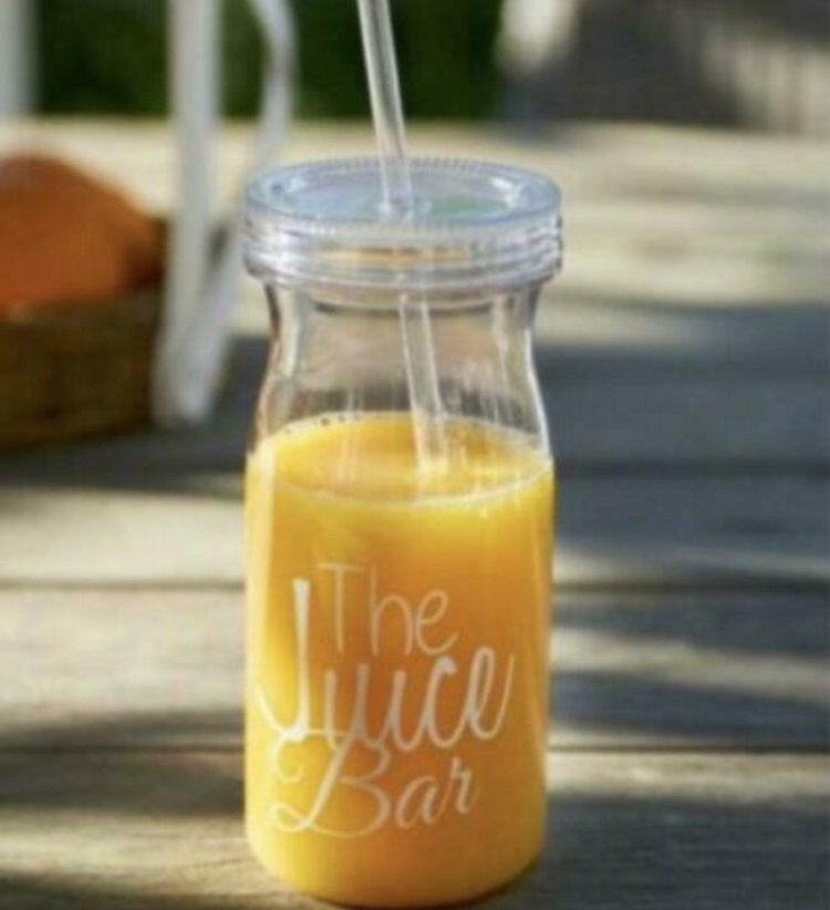 Riviera Maison The Juice Bar drinkfles met rietje, Overige typen, Kunststof, Nieuw, Ophalen of Verzenden