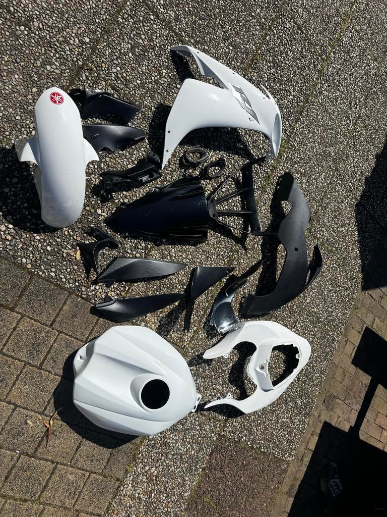 Yamaha R1 2005 Kuipdelen en Tank (Wit/Zwart), Ophalen, Gebruikt