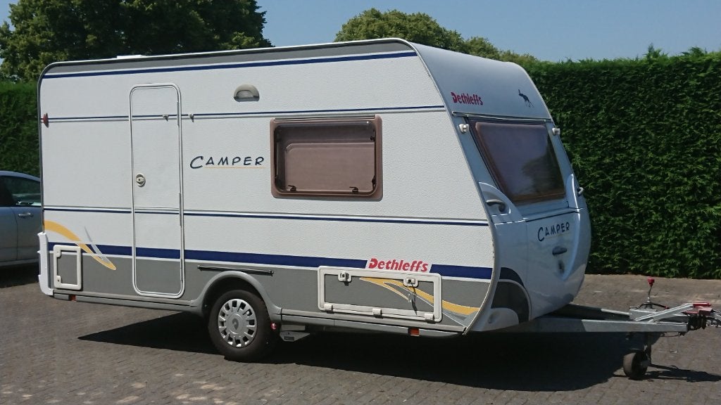 Dethleffs 395 HK, Mover, Dorema voortent, 2 aparte bedden, Rondzit, Tot en met 2, 750 - 1000 kg