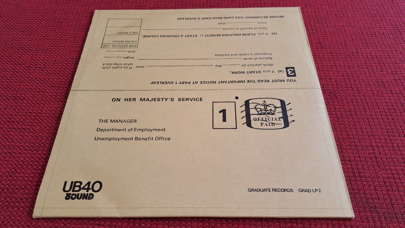 UB 40 Signing off lp vinyl, Ophalen of Verzenden, Gebruikt, Overige formaten