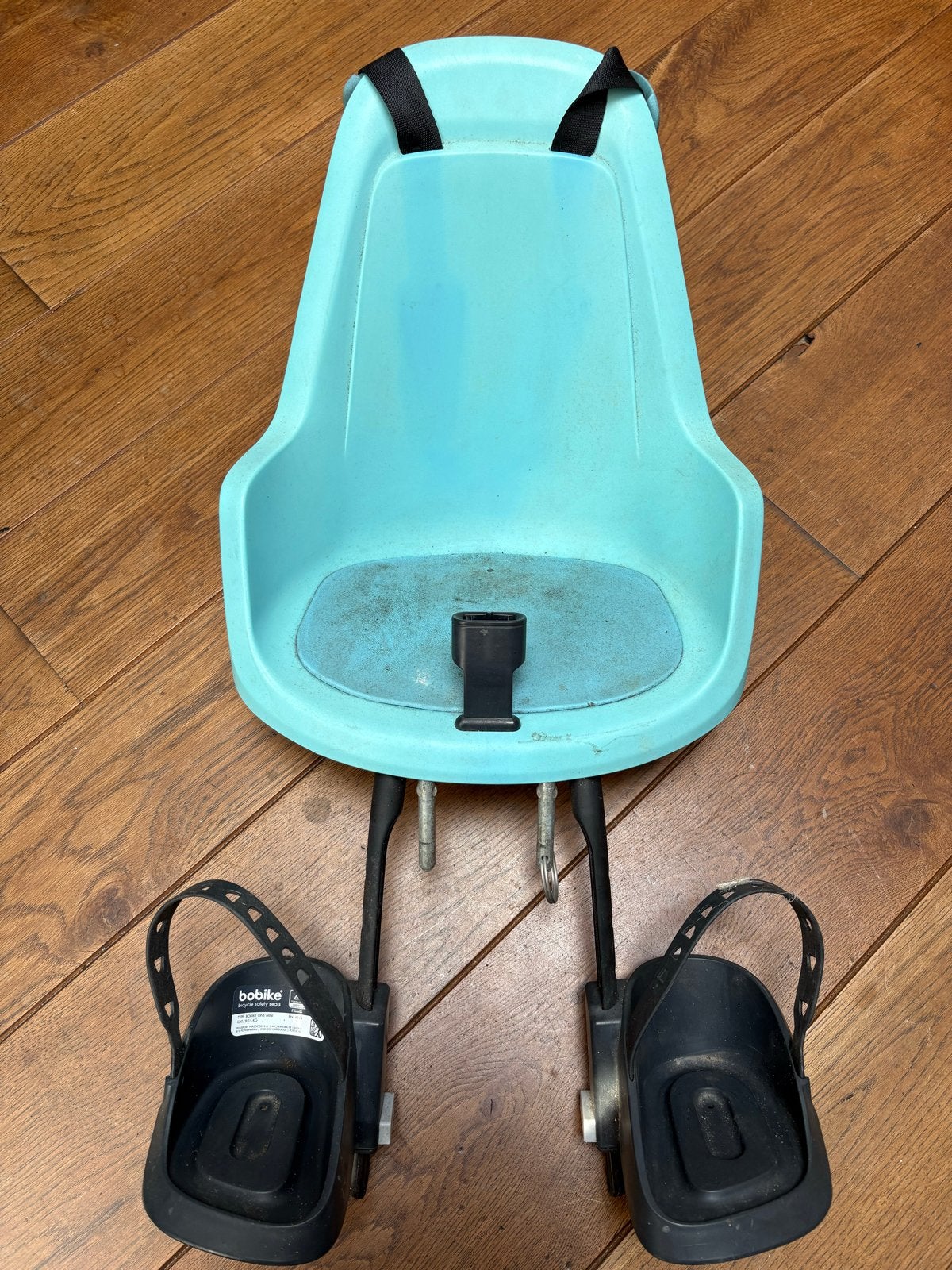 Bobike One Mini fietszitje - turquoise (excl. beugel), Ophalen, Voorzitje, 0 t/m 13 kg, Gebruikt