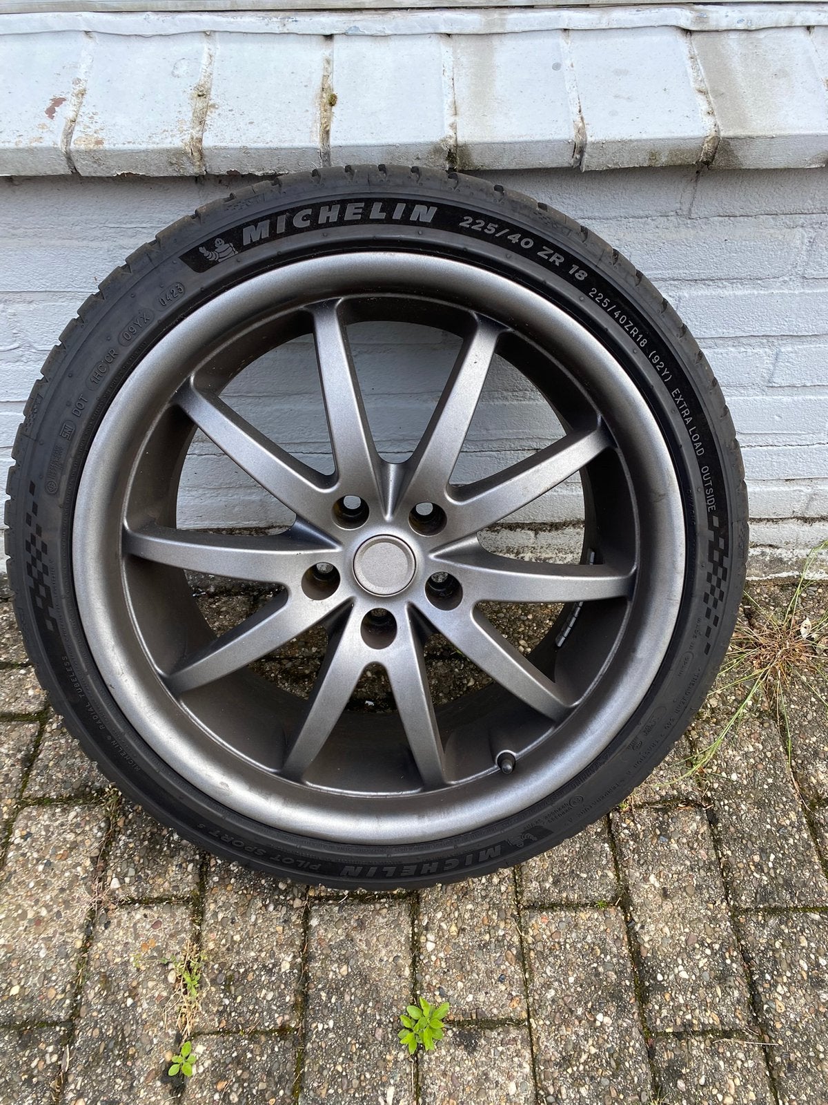 Te koop 4 velgen met michelin pilot sport, Auto-onderdelen, Banden en Velgen, Ophalen, 18 inch, Zomerbanden, 225 mm