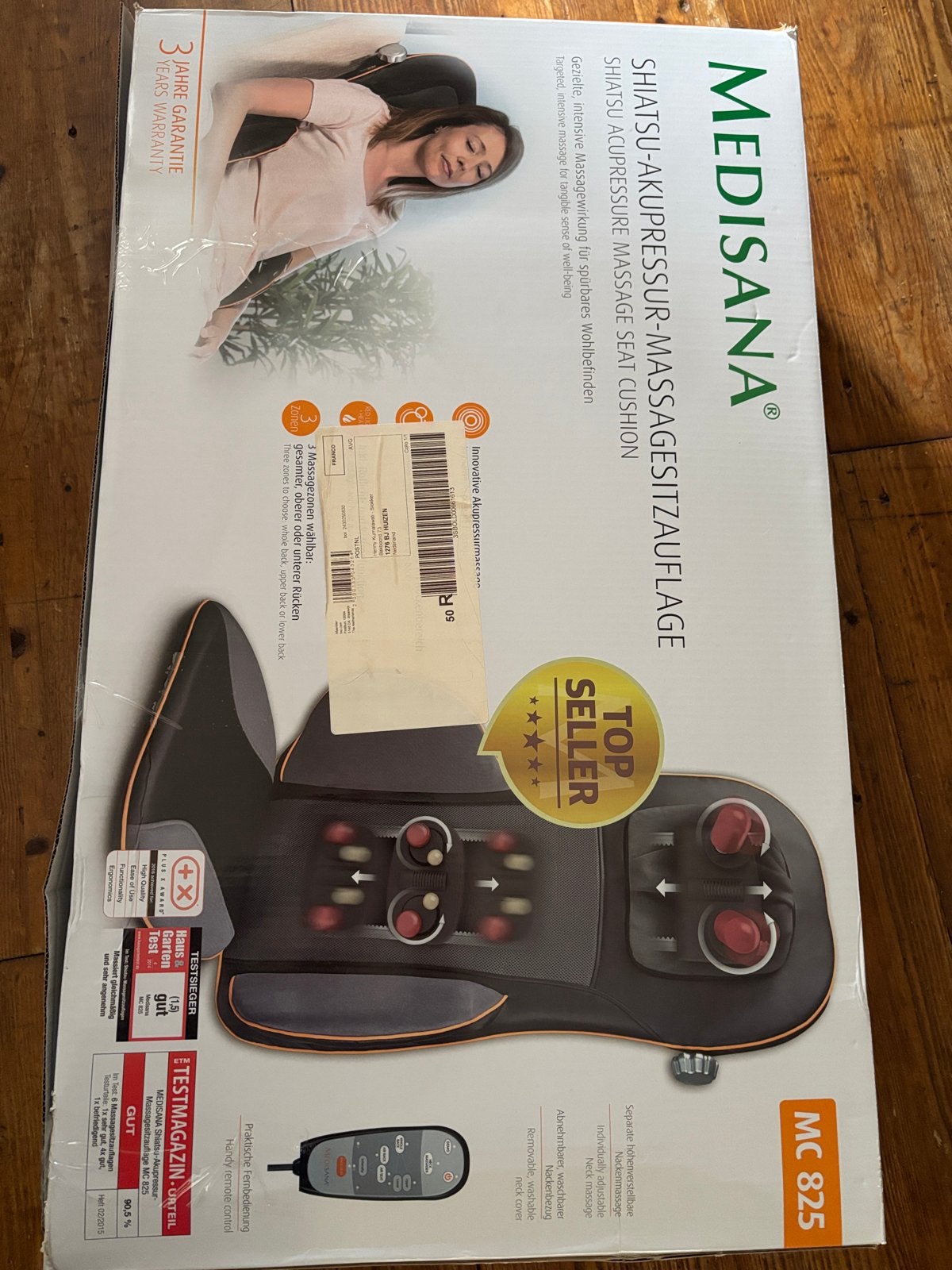Medisana nek en rug Massage apparaat MC 825, Ophalen of Verzenden, Zo goed als nieuw, Massagestoel of Kussen