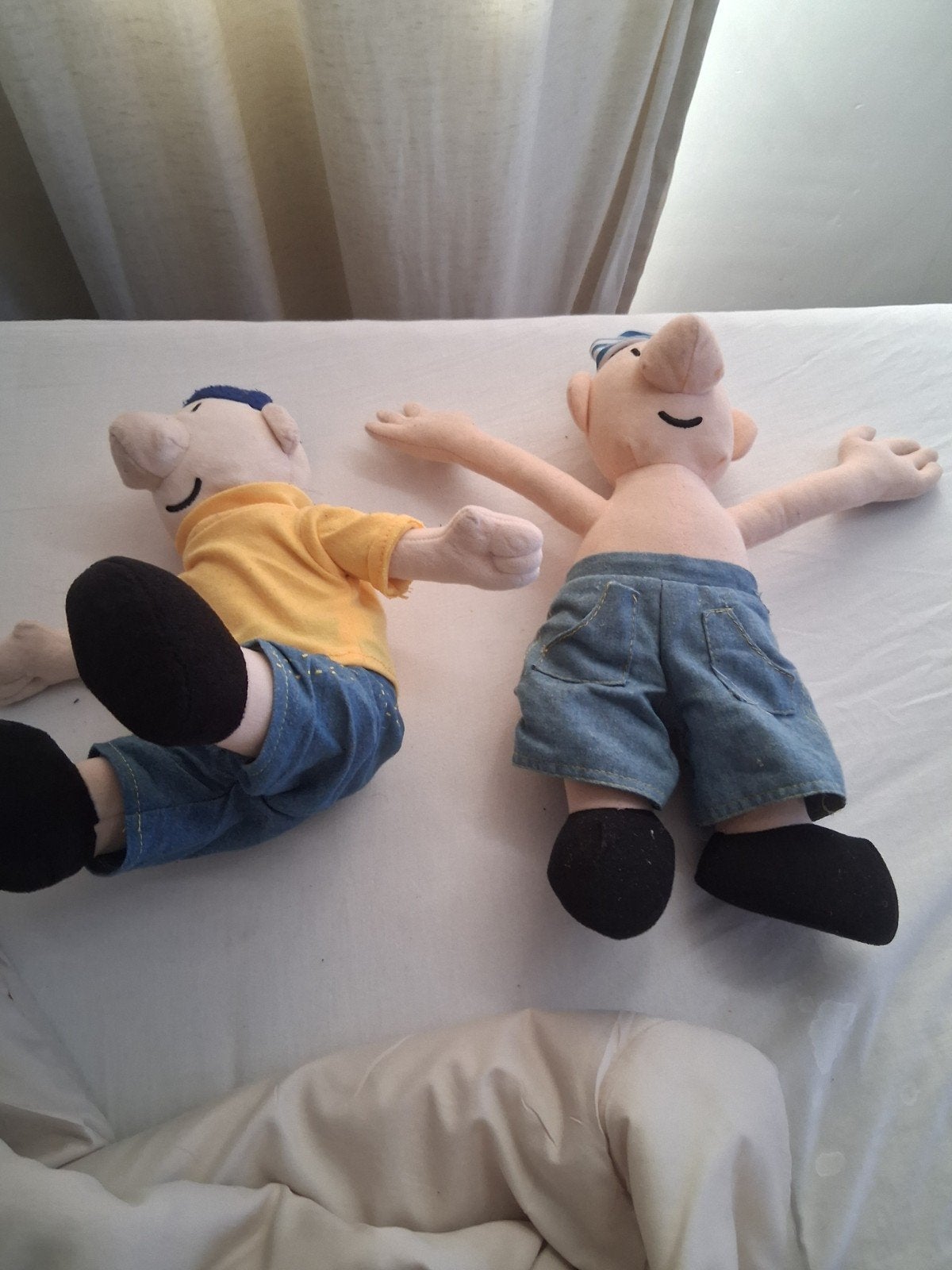 buurman en buurman  knuffels - Set van 2, Gebruikt, Overige karakters, Overige typen, Ophalen of Verzenden
