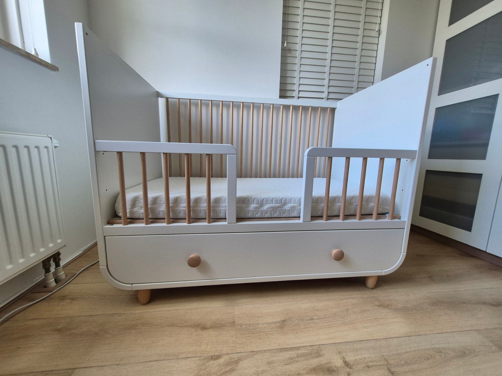 Babybedje met lade en Aerosleep matras, Ophalen, Gebruikt, Minder dan 140 cm, Matras