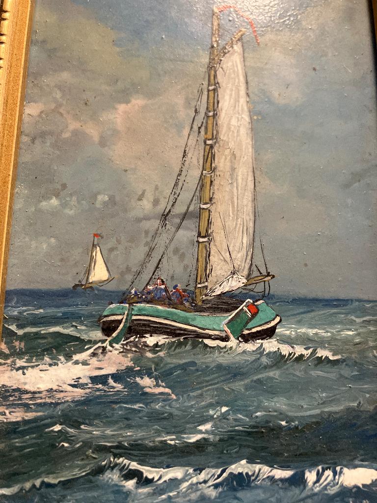 Zeilboot op de Zuiderzee, Antiek en Kunst, Ophalen