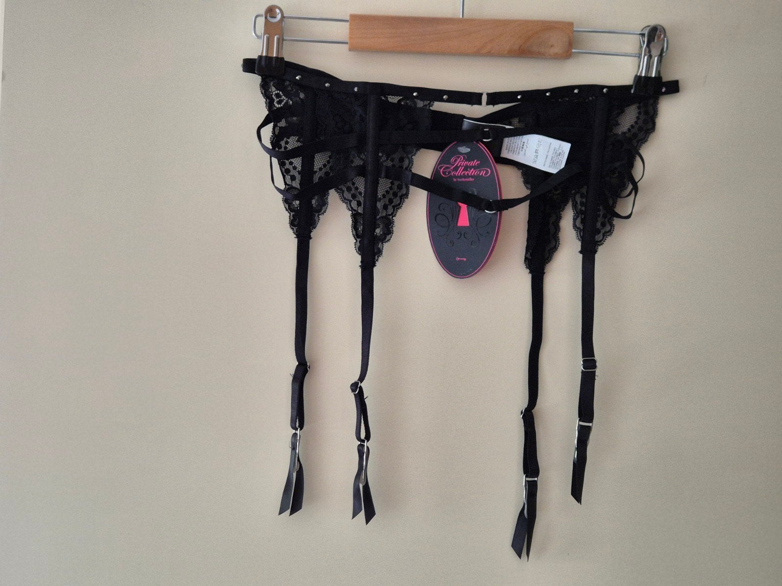 Zwarte Hunkemöller Jarretelgordel Monroe Maat M - Private, Kleding | Dames, Ondergoed en Lingerie, Ophalen of Verzenden, Zwart