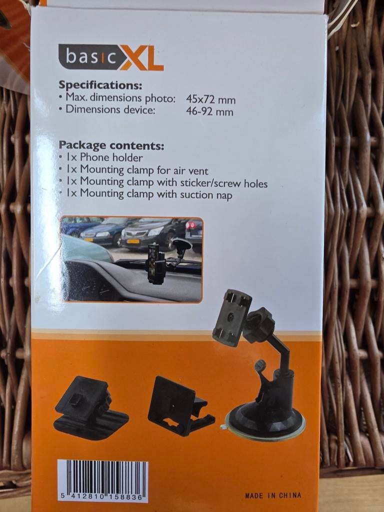 2x Universele BasicXL autohouder voor telefoon/PDA, Ophalen of Verzenden, Gebruikt, Auto