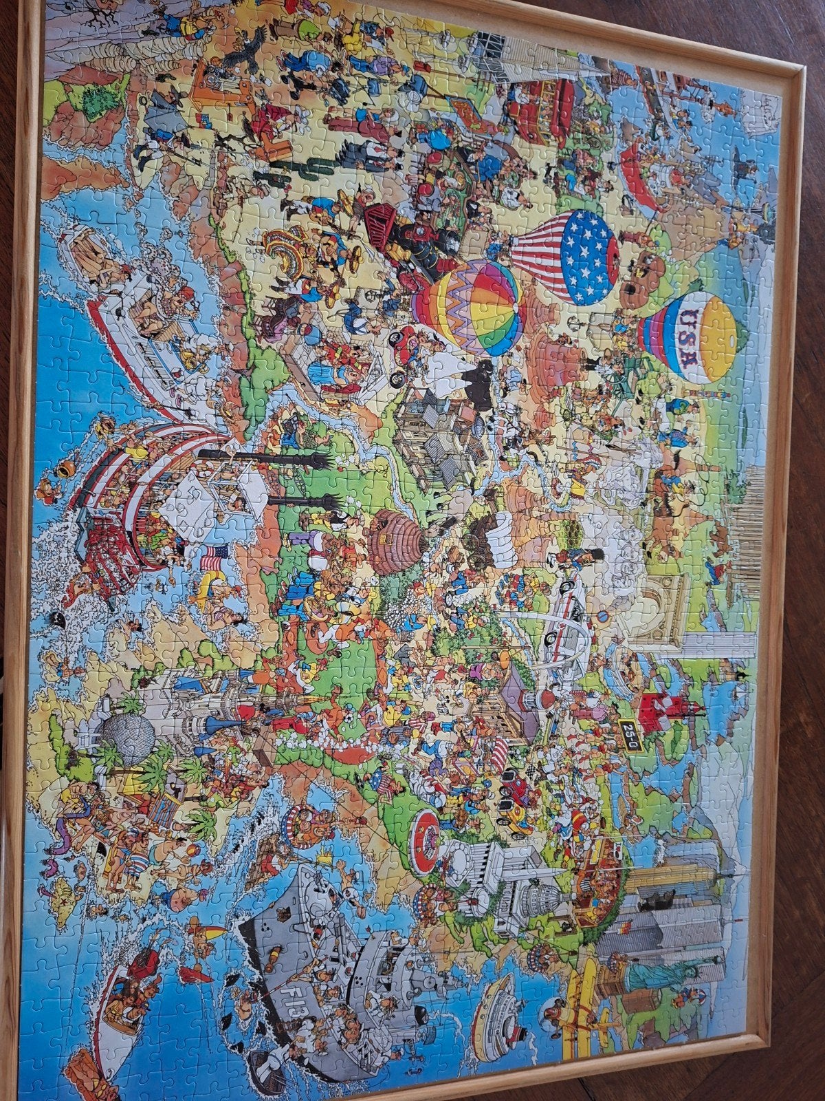 Jan van Haasteren U.S.A. 1000 stukjes legpuzzel, Ophalen of Verzenden, 500 t/m 1500 stukjes, Gebruikt, Legpuzzel