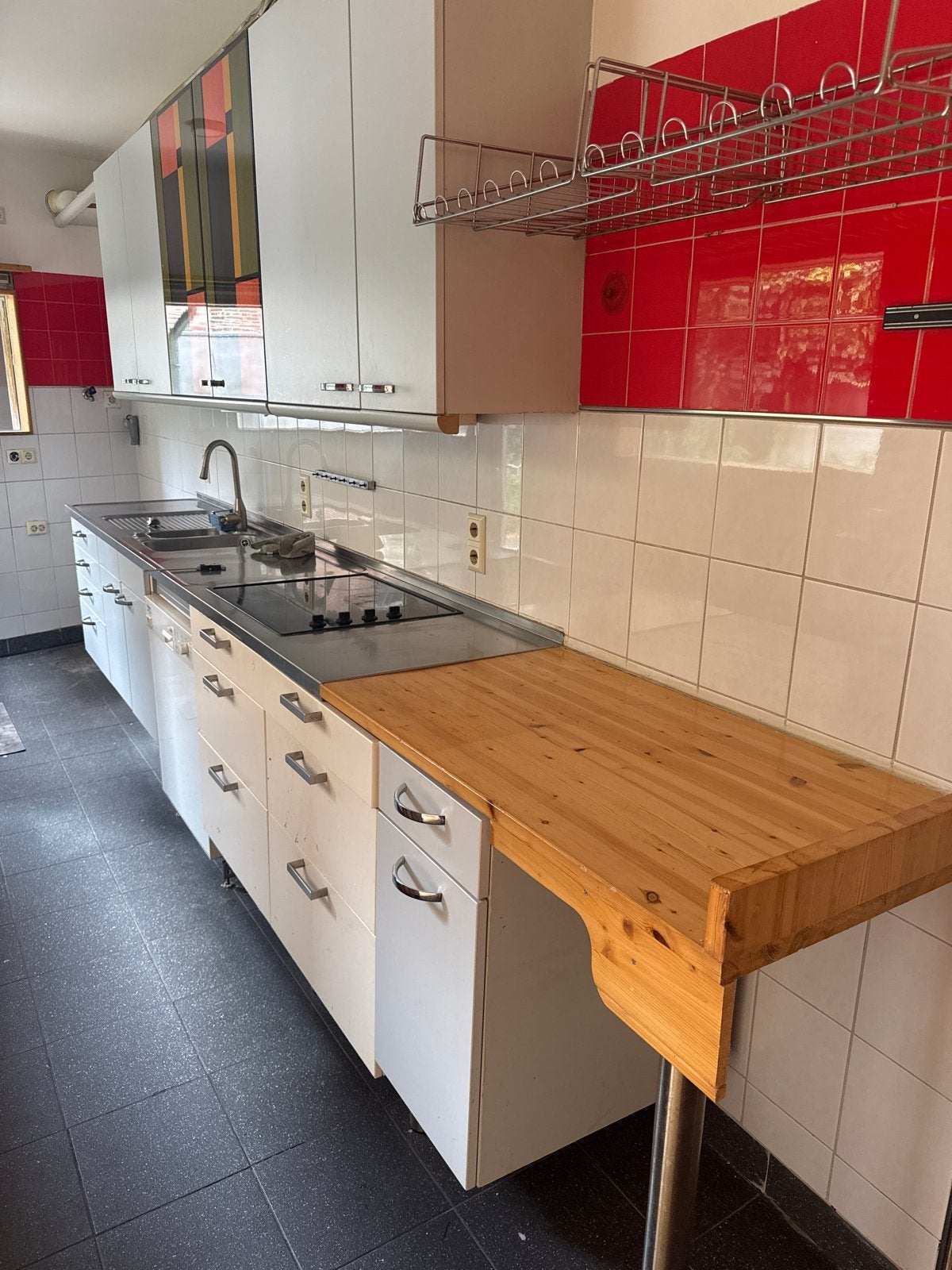 Keuken met vaatwasser en kookplaat gratis af te halen, Ophalen, Gebruikt, Wit, Enkelwandige keuken