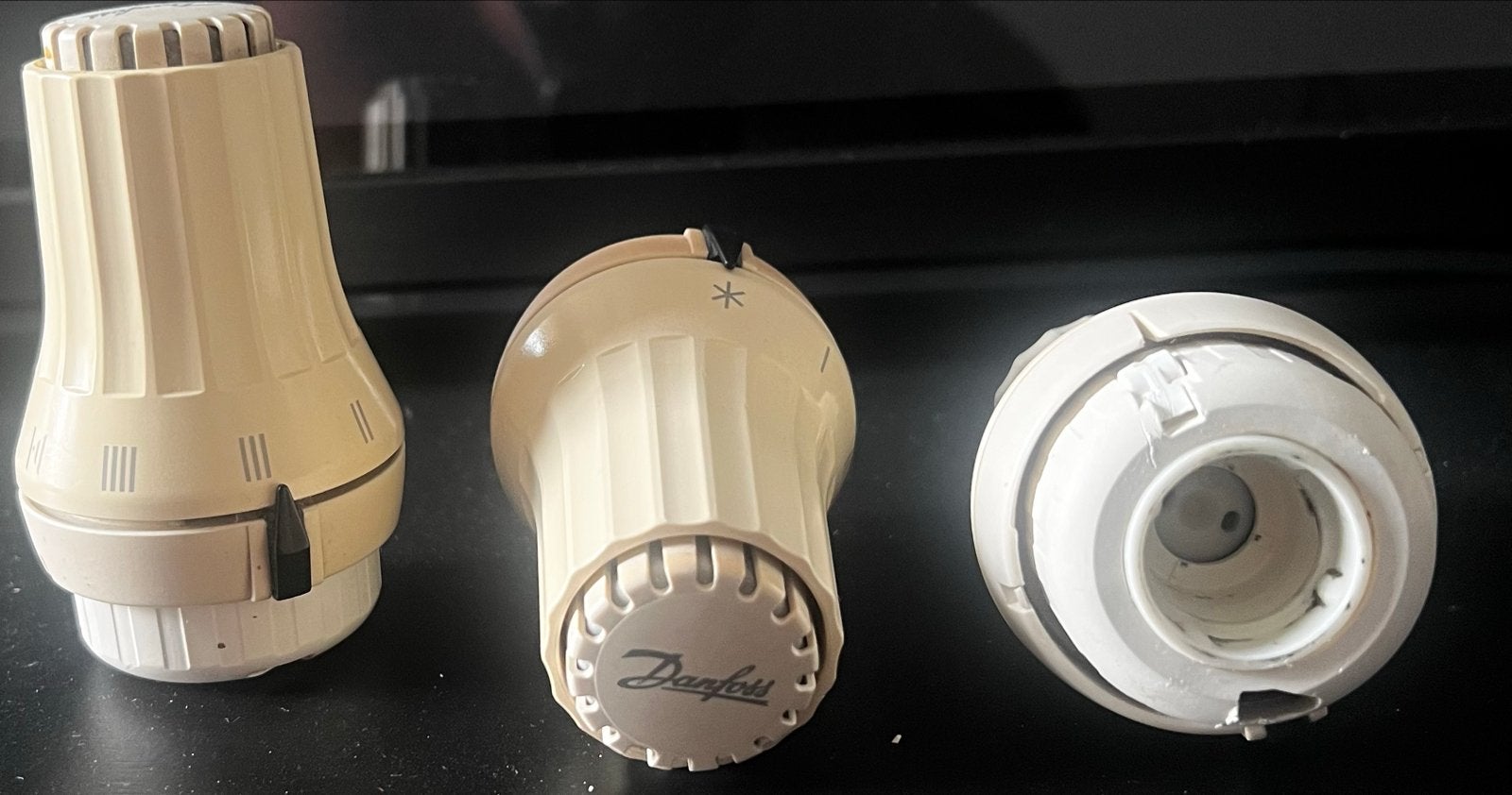 Danfoss thermostaatknoppen voor radiator - 3 stuks, Ophalen, Gebruikt, Thermostaat