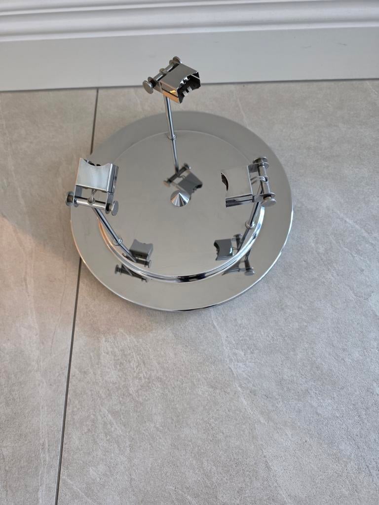 Dijkstra plafonnière RVS, Ophalen of Verzenden, Zo goed als nieuw, Metaal of Aluminium