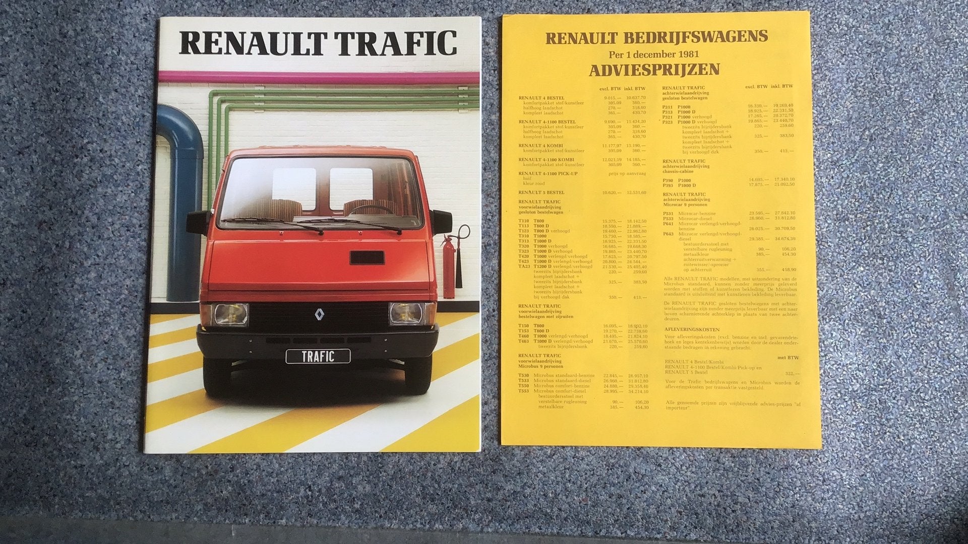 RENAULT TRAFFIC FOLDER + PRIJSLIJST 1981 ‼️NIEUWSTAAT, Nieuw, Diverse auteurs, Ophalen of Verzenden, Renault