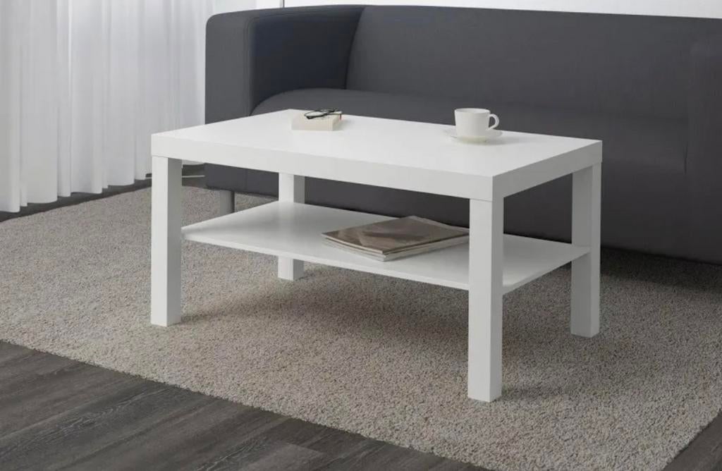 Witte salontafel van IKEA - Modern en praktisch, Huis en Inrichting, Tafels | Salontafels, Gebruikt, Minder dan 50 cm, 50 tot 100 cm