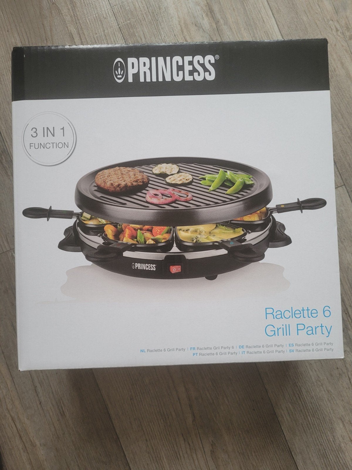 Princess Raclette 6 Grill Party - 3-in-1 Functie NIEUW!, Ophalen, Nieuw, 4 t/m 7 personen