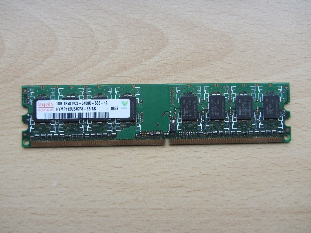 Hynix 1GB PC2-6400 DDR2-800MHz non-ECC Unbuffered CL6, Computers en Software, 1 GB of minder, Ophalen of Verzenden, DDR2, Desktop