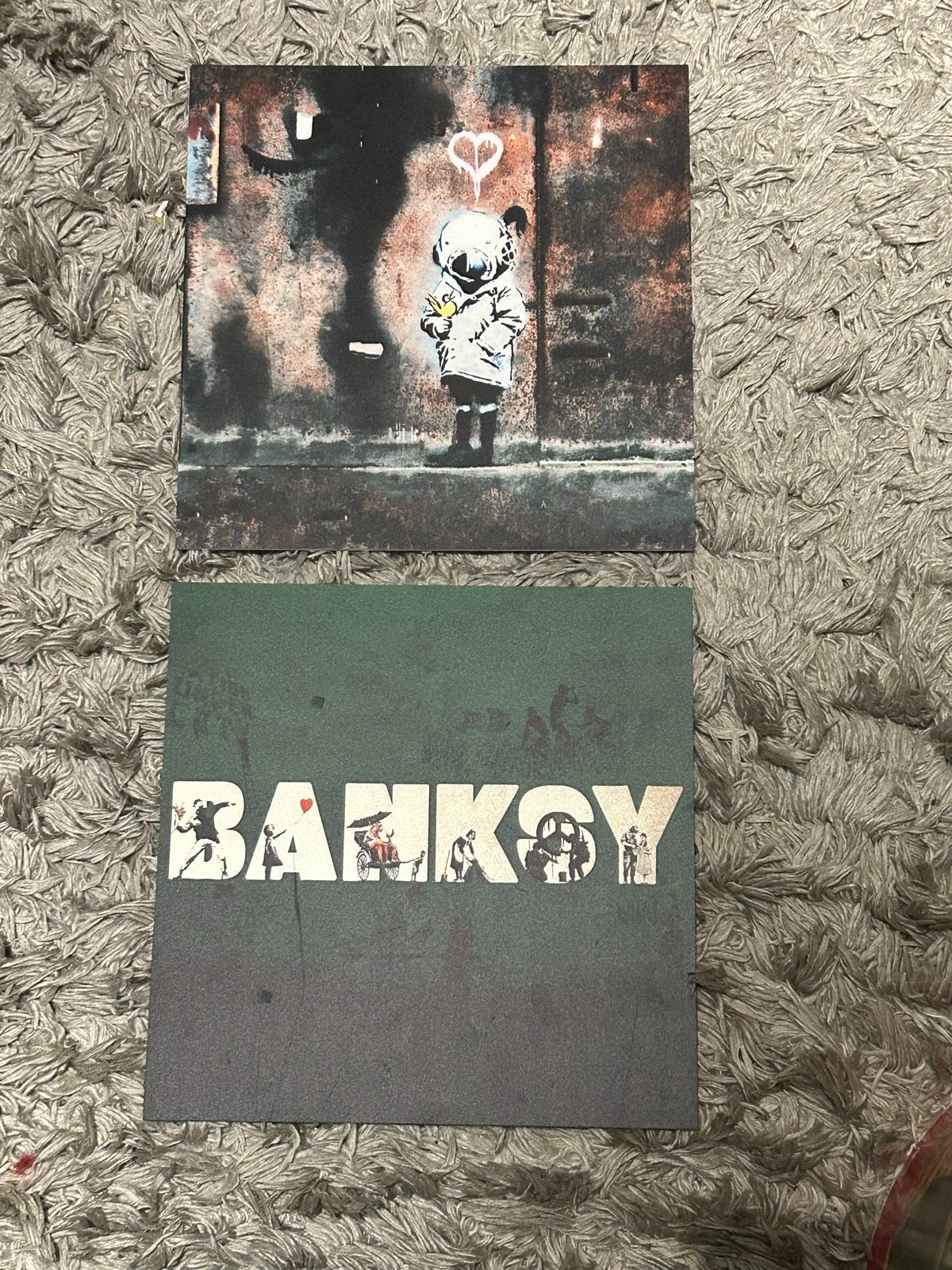Banksy Kunstwerk - Logo kunst design 29 x 29 cm SPOTPRIJS!!!, Minder dan 50 cm, Oorspronkelijke maker, Ophalen of Verzenden, 5 – 50