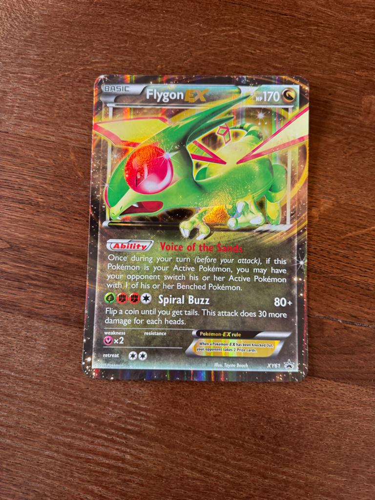 Pokémon Jumbo/Oversized Kaart - Flygon EX (XY61), Ophalen of Verzenden, Zo goed als nieuw, Losse kaart, Foil