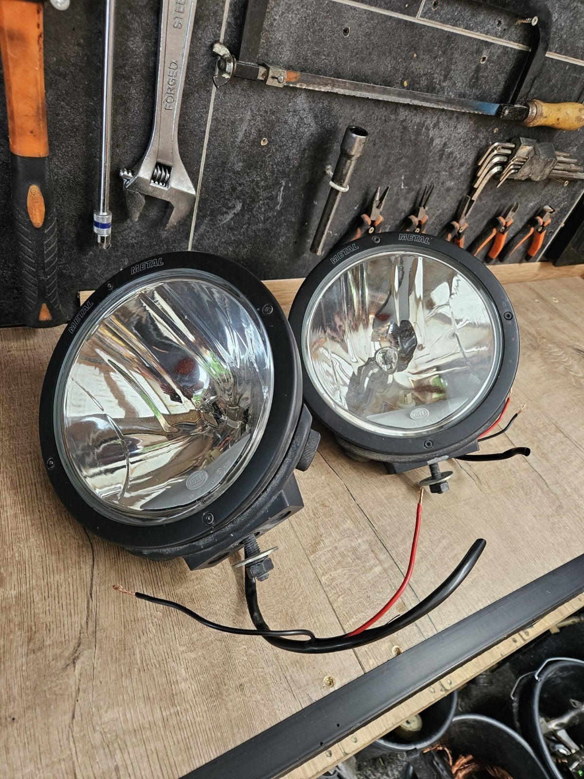 Hella luminator verstralers set, Ophalen, Gebruikt