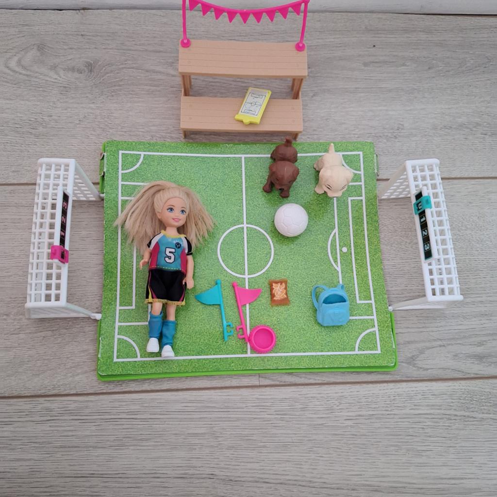 Barbie Chelsea Voetbal Speelset met Pop en Accessoires, Ophalen, Gebruikt, Barbie