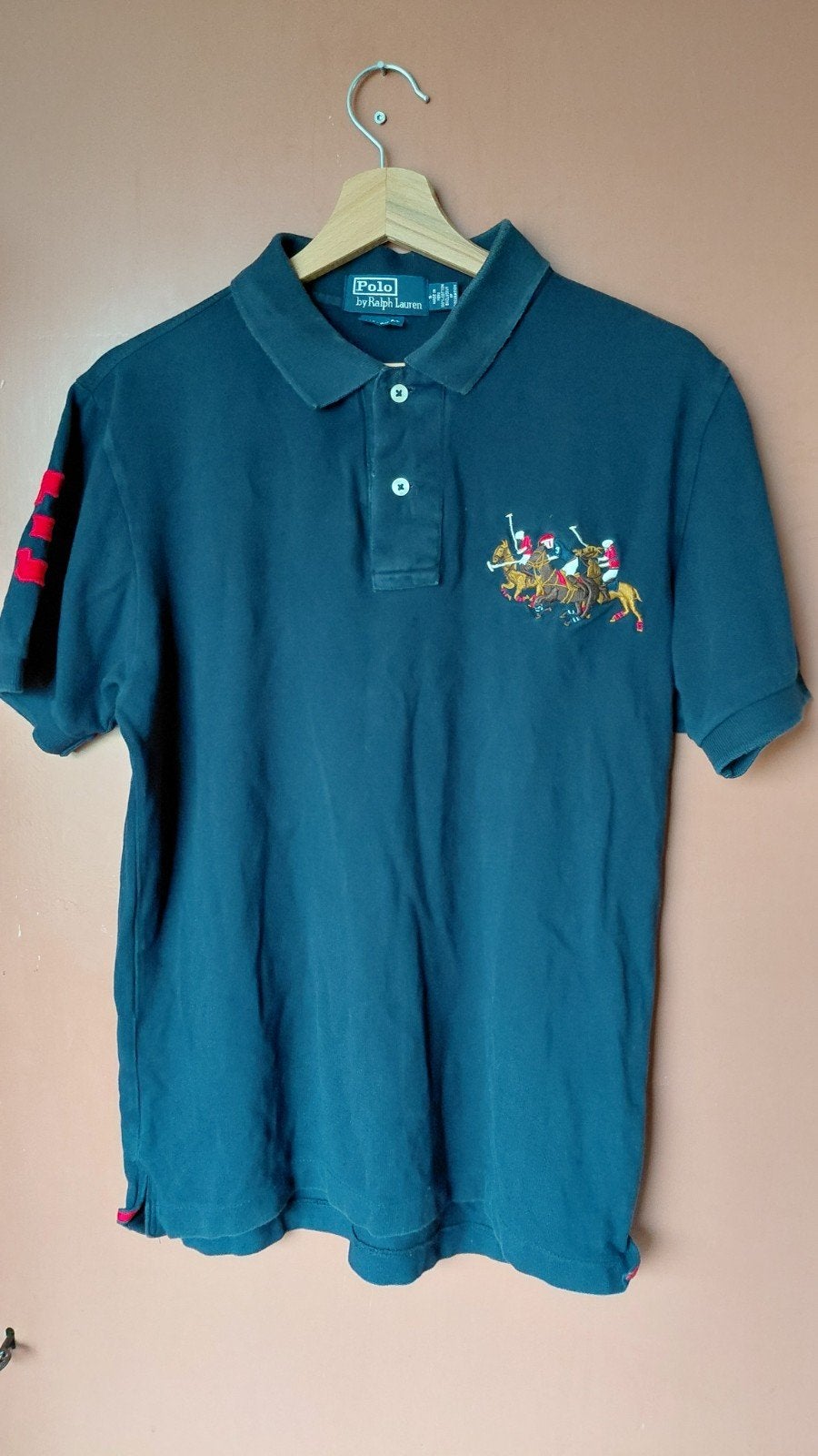 Polo Ralph Lauren Poloshirt - Donkerblauw met Polo logo, Ophalen of Verzenden, Polo Ralph Lauren, Gedragen, Maat 48/50 (M)