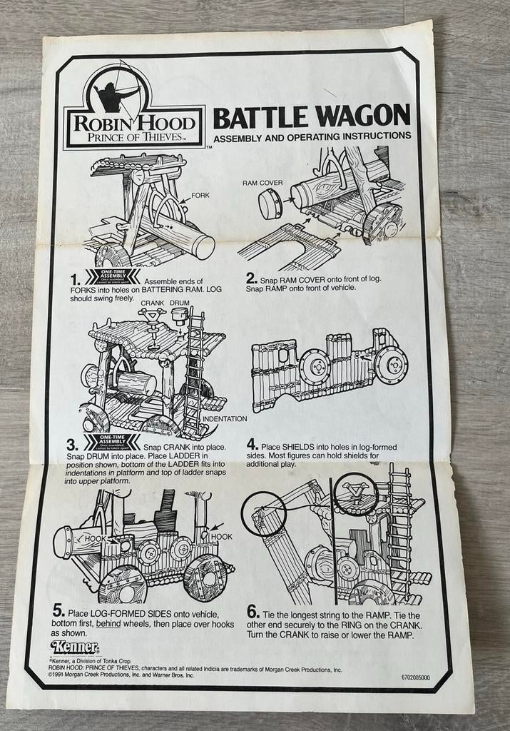 Robin Hood Battle Wagon instructies, Ophalen of Verzenden, Gebruikt