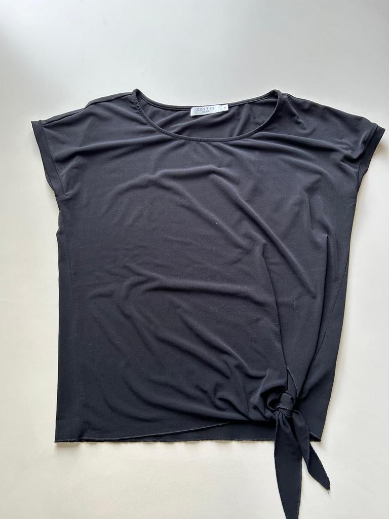Zwart Costes top met knoopdetail mt S, Zwart, Ophalen of Verzenden, Costes, Maat 36 (S)