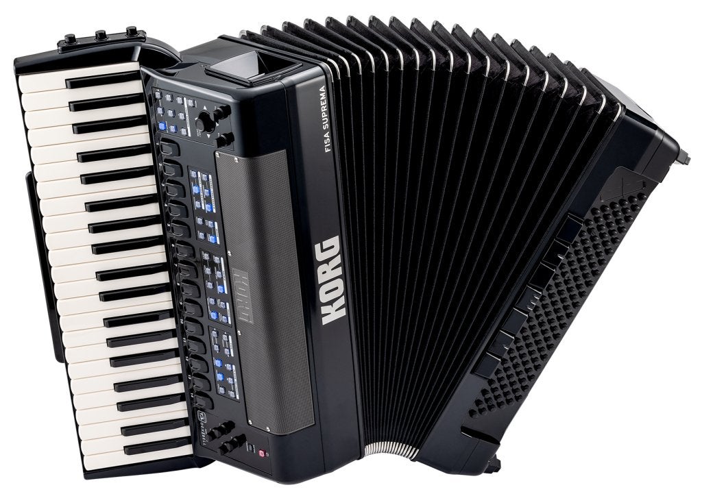 Korg FISA Suprema digital accordeon bij Muziekhuis Dera, Muziek en Instrumenten, Overige merken, Korg INC., 120-bas, 4015-2, Yanokuchi, Inagi-shi, Tokyo, 206-0812, Japan