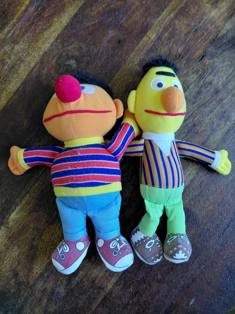 Sesamstraat Bert en Ernie knuffels - Set van 2, Overige merken, Overige karakters, Overige typen, Ophalen of Verzenden