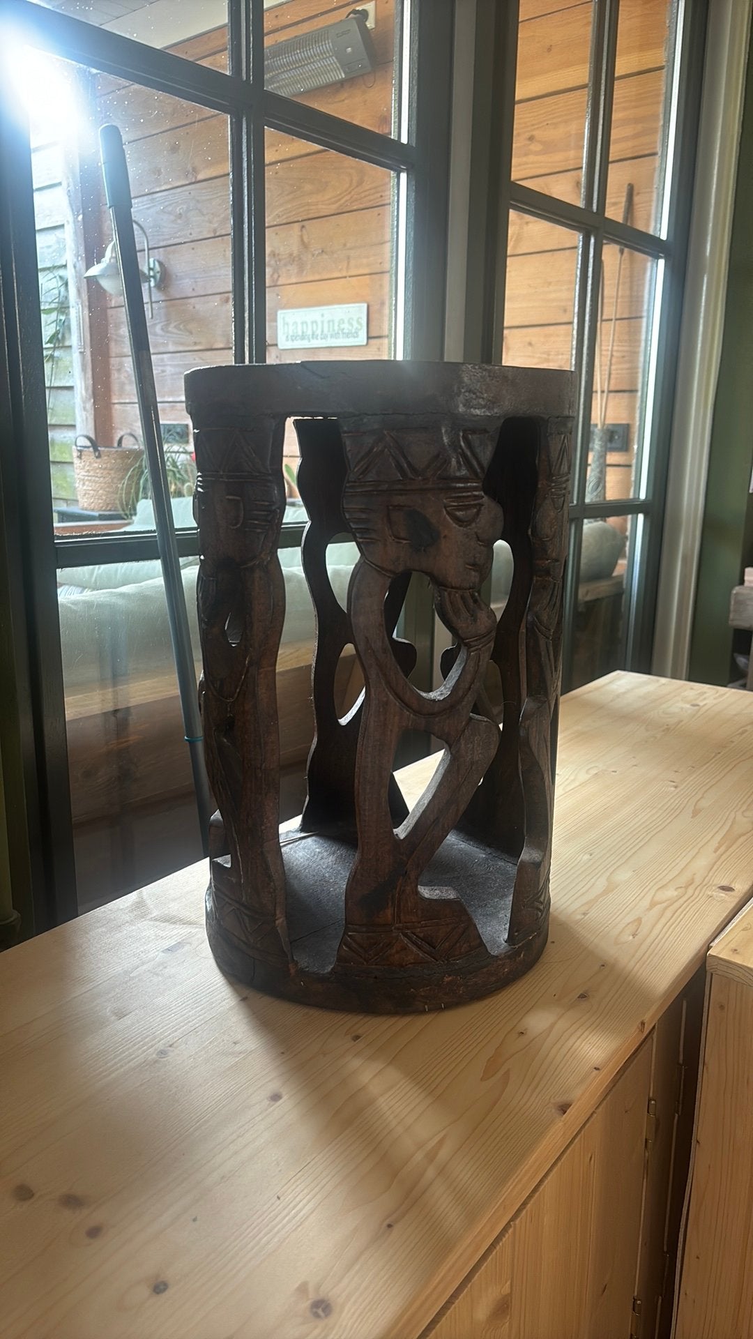 Krukje Afrika, Ophalen, Zo goed als nieuw, Hout