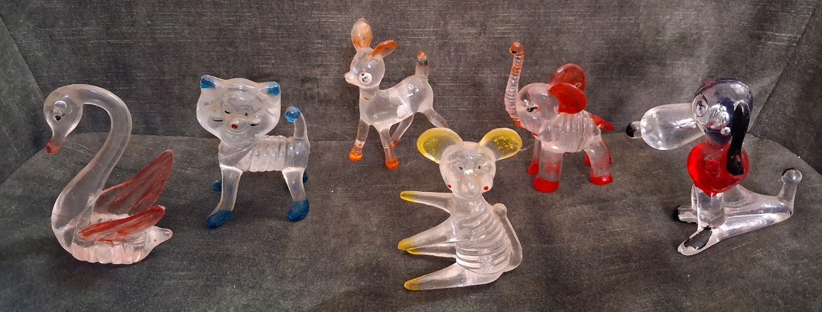 Retro figuren set Hong Kong  - kunststof dieren, Ophalen of Verzenden, Gebruikt