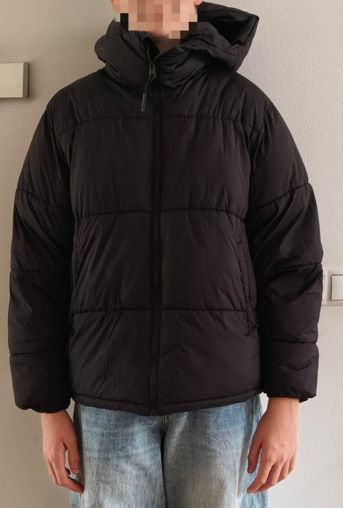 Pull&Bear pufferjacket jas heren/jongens, zwart, maat S, Zwart, Ophalen of Verzenden, Pull&Bear, Gedragen