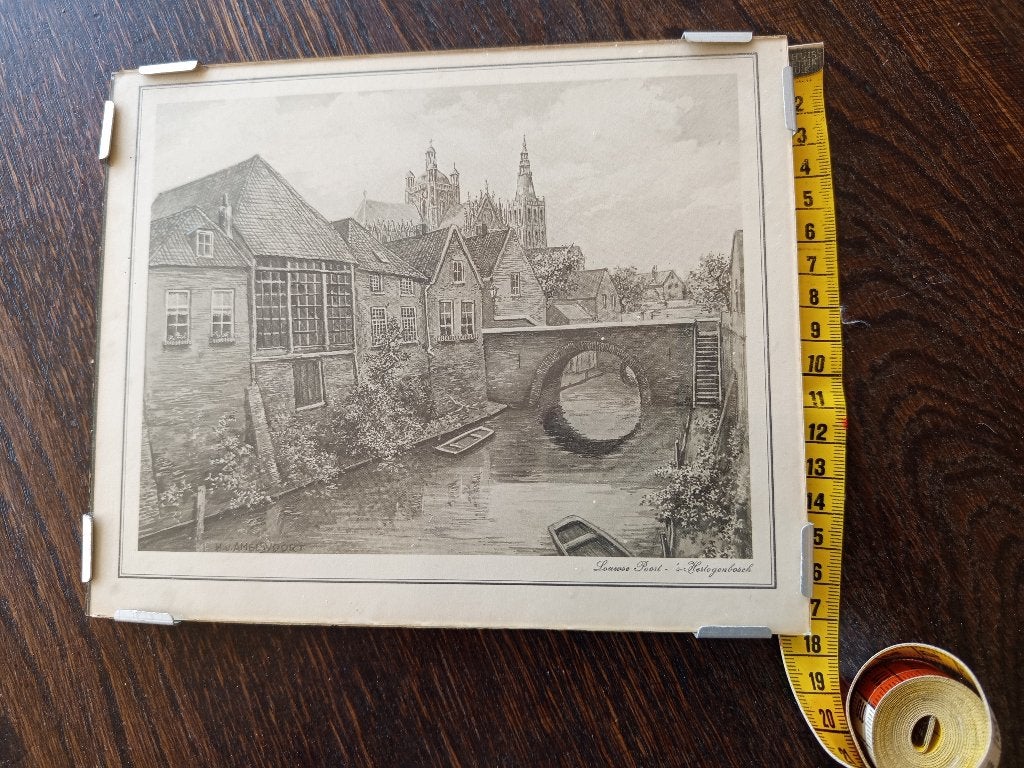 W.v. Amelsfoort zeefdruk Den Bosch, Ophalen of Verzenden