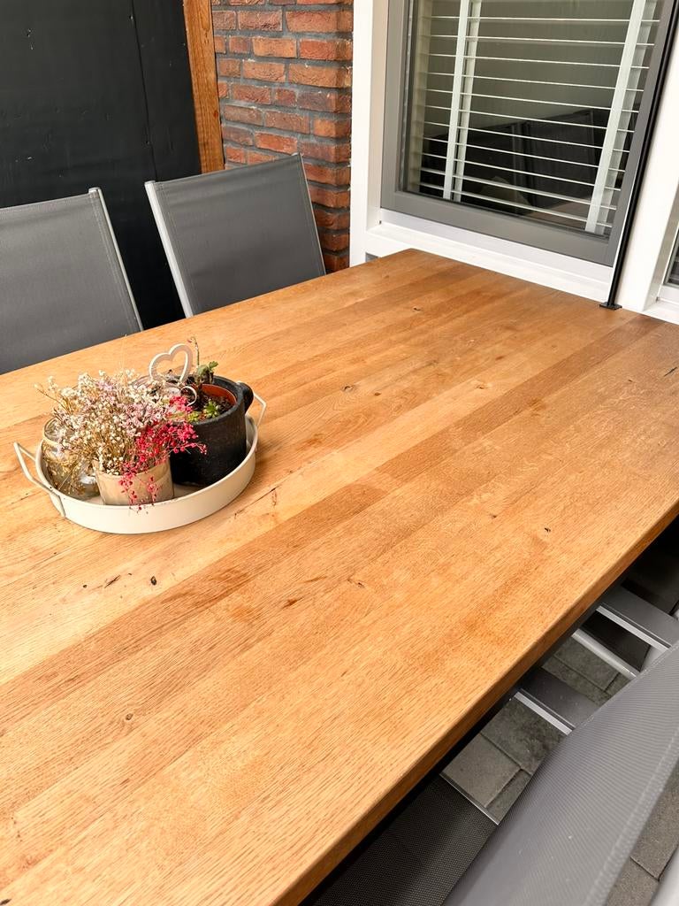 Eettafel 6 tot 8 personen, Huis en Inrichting, Tafels | Eettafels, Ophalen, Gebruikt, 50 tot 100 cm, Vijf personen of meer