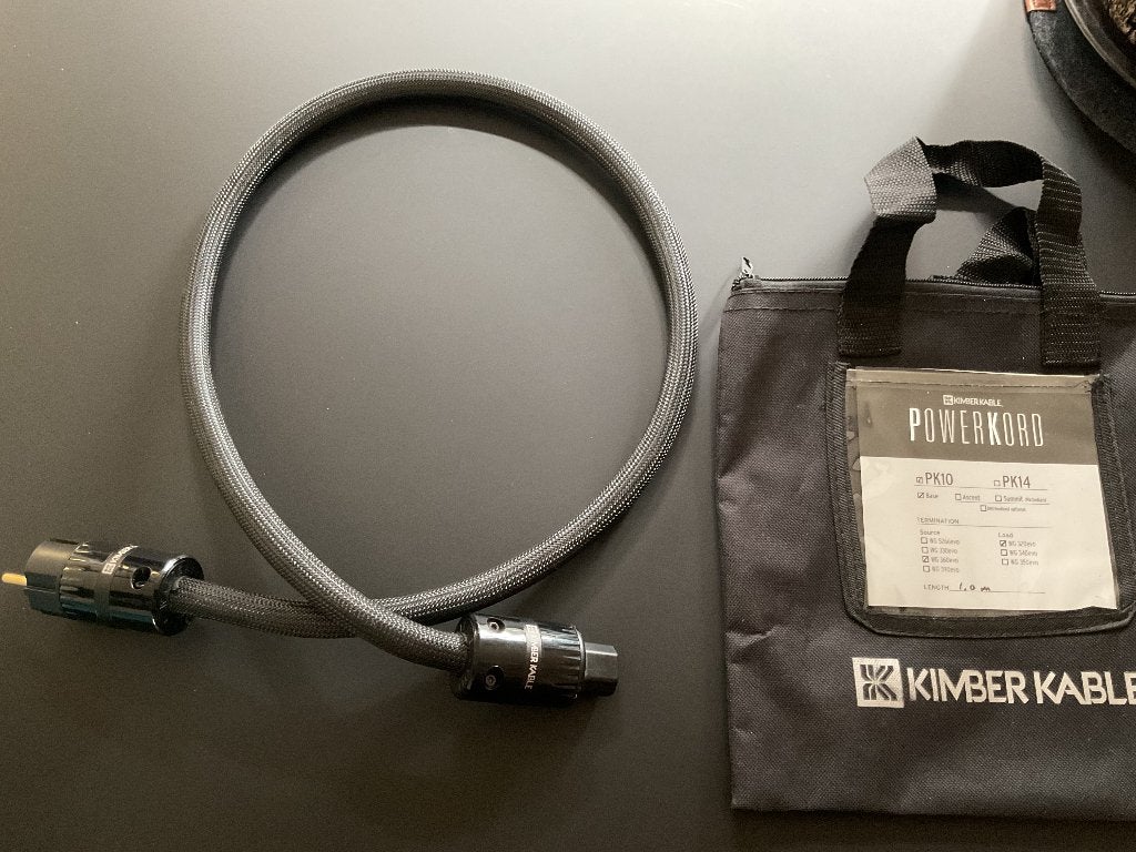 Kimber Kable PK-10 - 1 meter high end stroomkabel eu - c13, Ophalen, Zo goed als nieuw, Minder dan 2 meter, Overige kabels