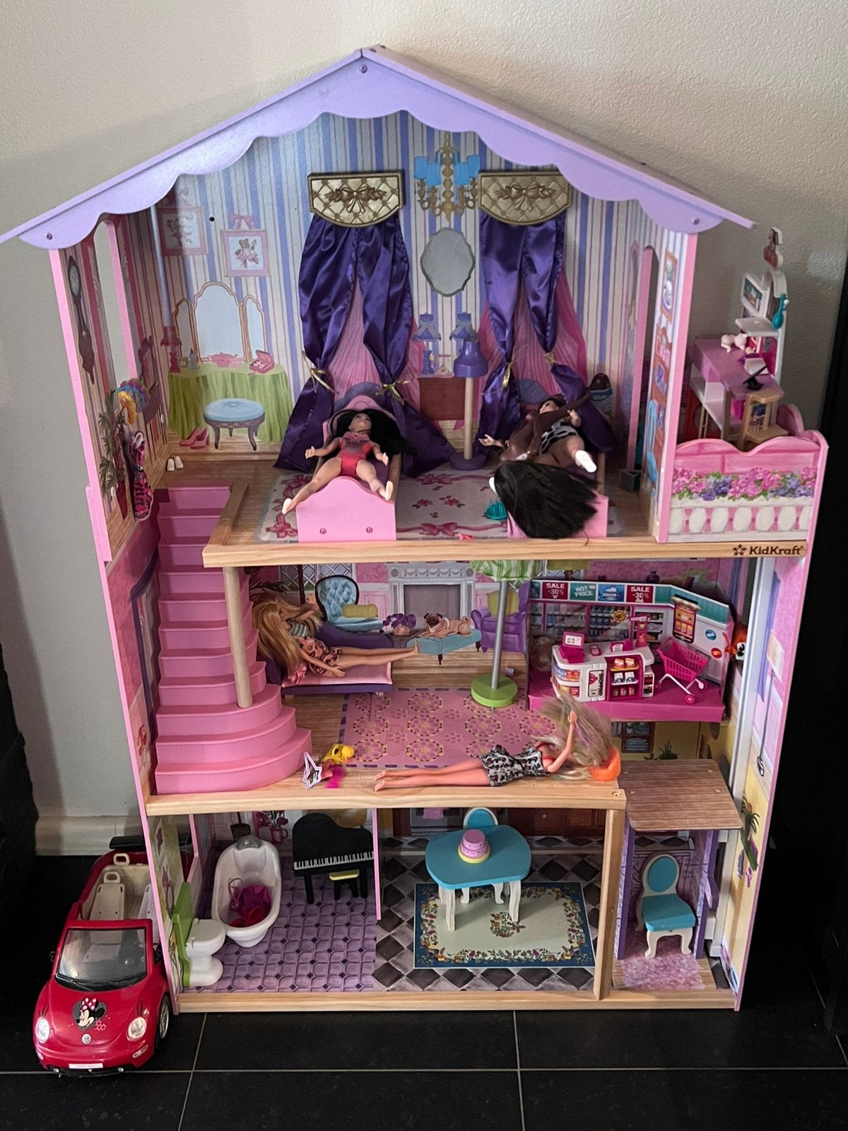 Barbiehuis poppenhuis groot, Kinderen en Baby's, Ophalen, Zo goed als nieuw, Poppenhuis