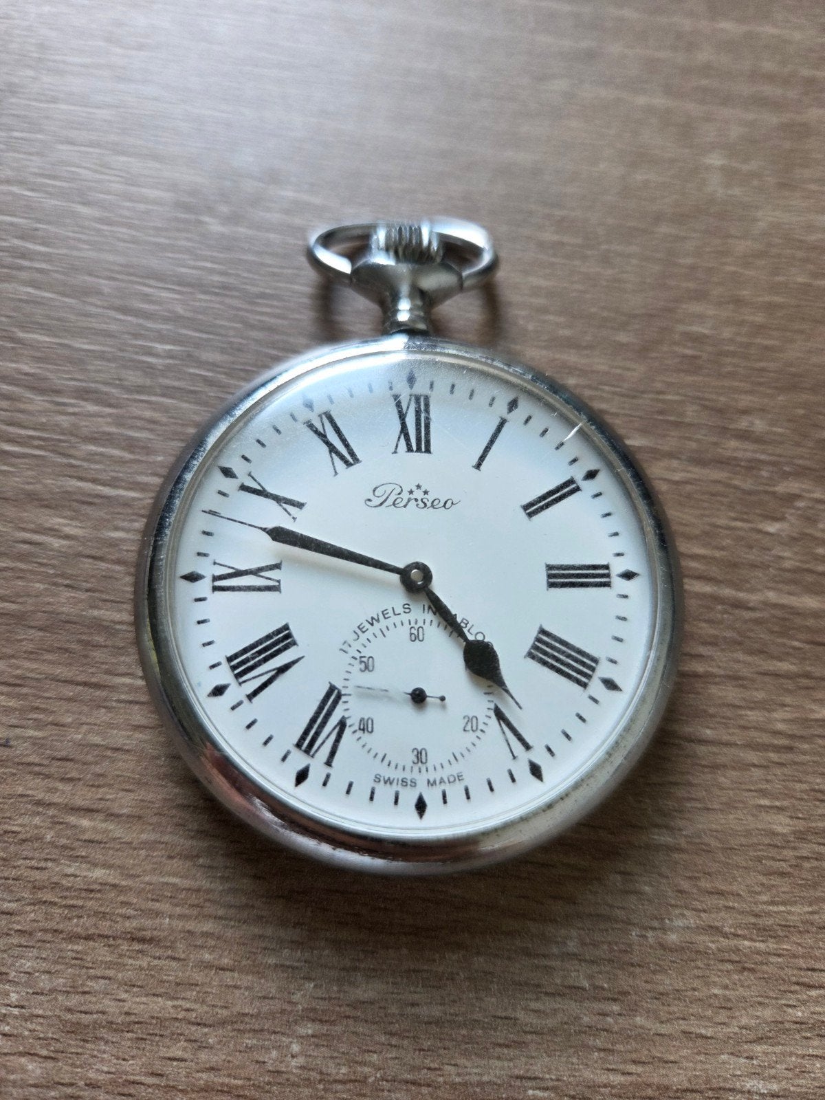 Perseo zakhorloge Italië spoorwegen jaren 60, Ophalen of Verzenden, Staal, Overige merken