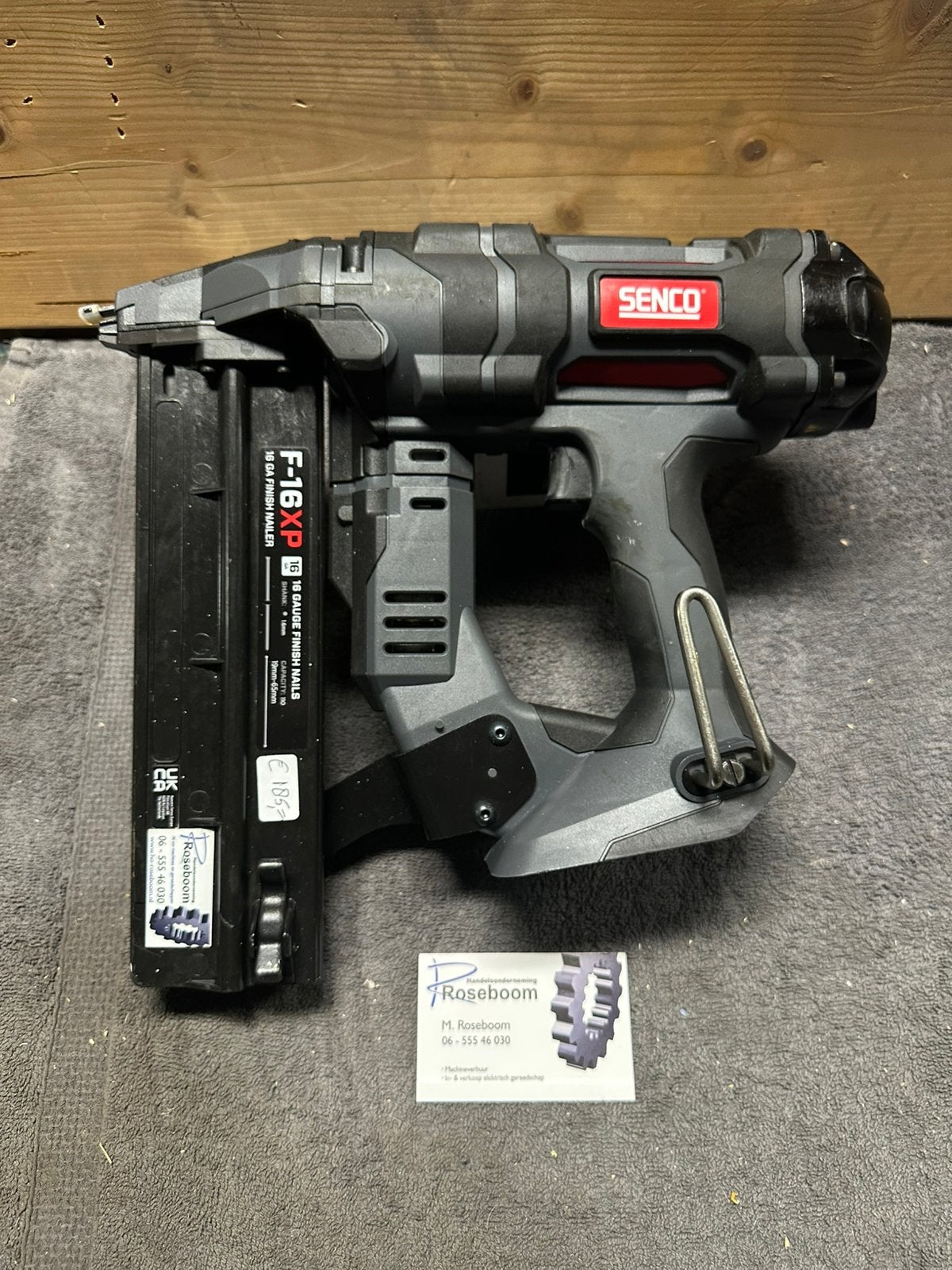 Senco fusion accu tacker type F-16 XP 16ga brads 19tm65mm, Ophalen of Verzenden, Zo goed als nieuw, Www.senco.com, Senco