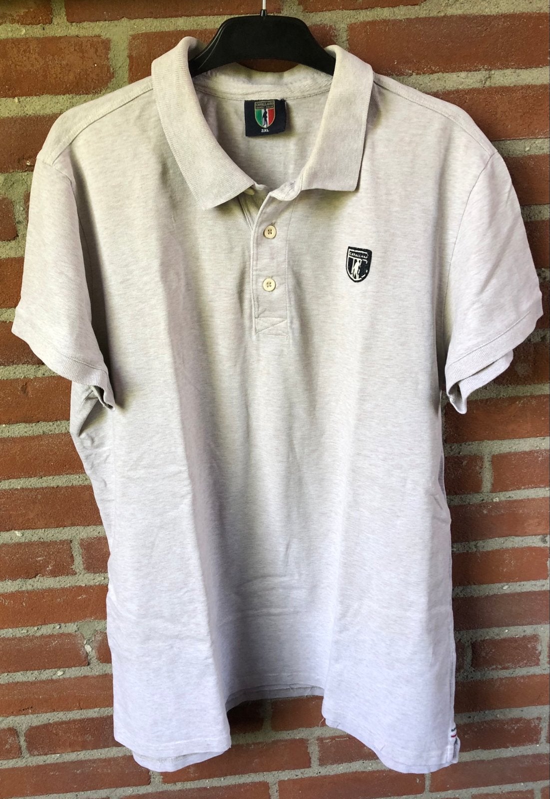 Cavallaro Napoli Italia Polo Shirt - Maat 3XL, Ophalen of Verzenden, Gedragen, Overige maten, Grijs