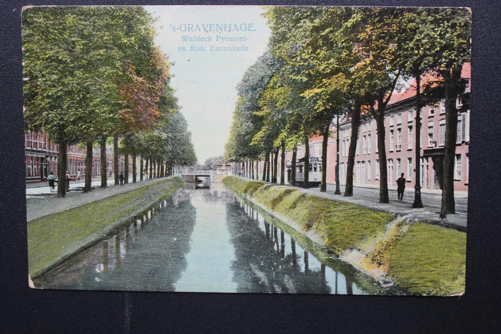 1911 ANSICHTKAART DEN HAAG WALDECK PYRMONTKADE + TRAM GEL., Ophalen of Verzenden, Voor 1920, Gelopen, Zuid-Holland