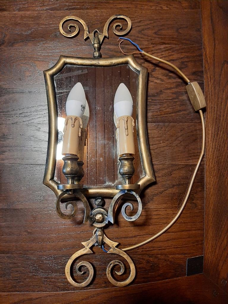Vintage messing wandlamp, Ophalen