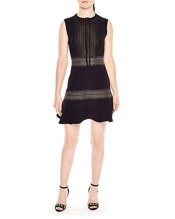 Feestelijke Sandro Emelie Lace-Band dress jurk zwart maat 38, Kleding | Dames, Maat 38/40 (M), Zwart, Sandro, Nieuw
