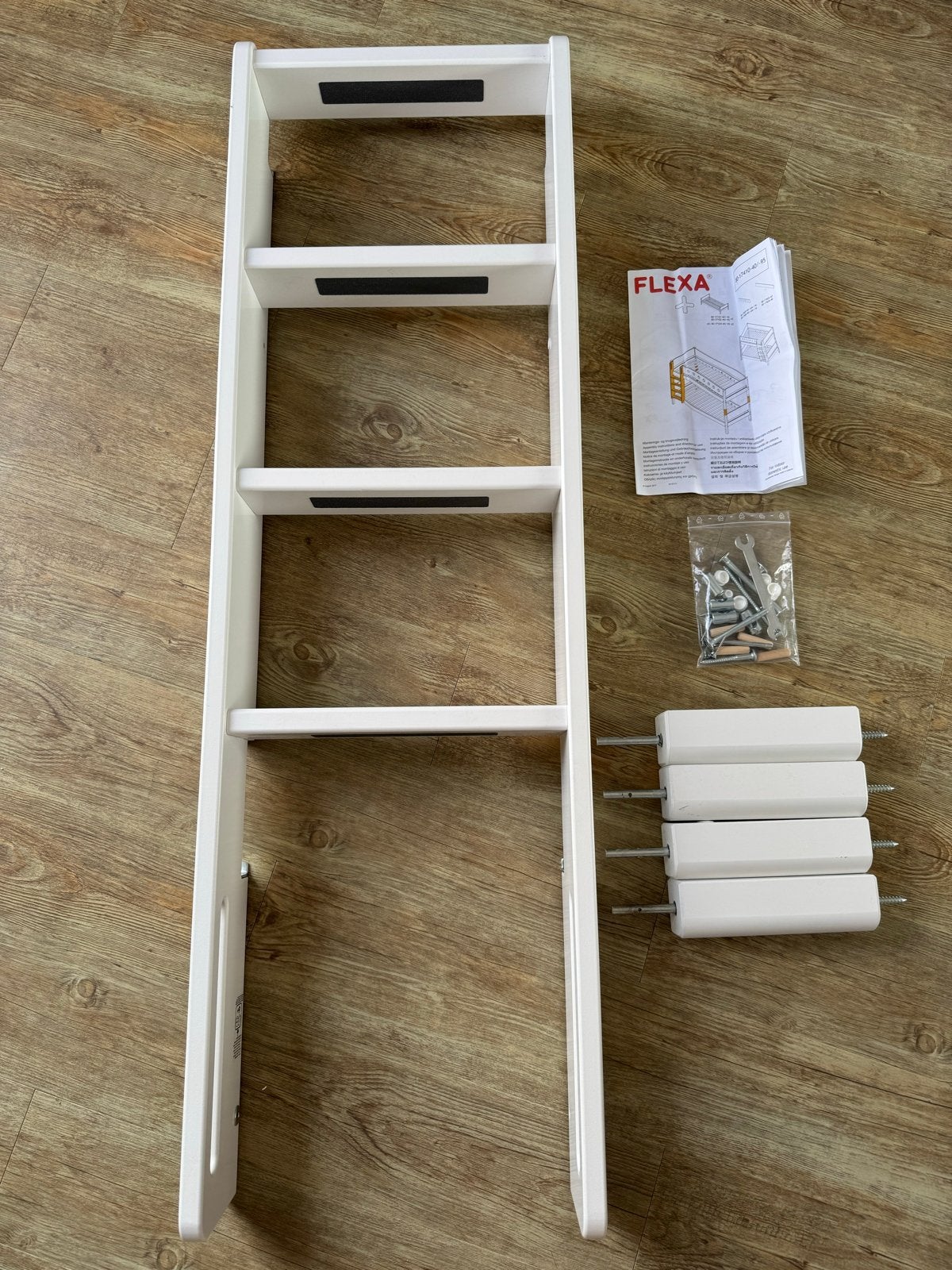 Flexa onderdelen voor stapelbed - Ladder en poten, Ophalen, Gebruikt, Hoogslaper of Stapelbed, Minder dan 70 cm