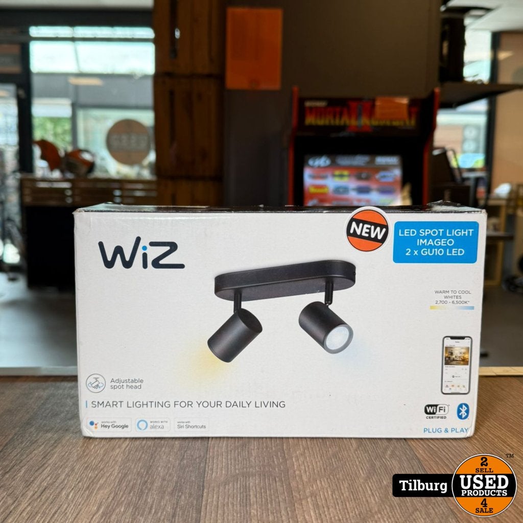 Wiz Led Spot Light Imageo 2x GU 10 led Zwart | Nieuw, Philips, Gebruikt, Support@philips.com, Philips Center
Amstelplein 2
1096 BC Amsterdam
Netherlands