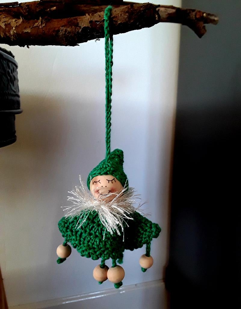 Engeltje - beschermengel - gedenkengel - engel - bosengel (n, Ophalen of Verzenden, Nieuw, Groen, Textiel
