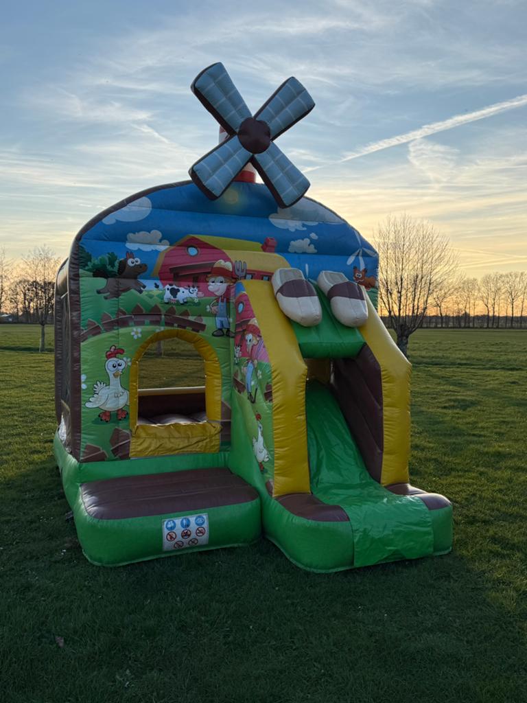 Springkussen mini boerderij met glijbaan te huur, Ophalen, Overige
